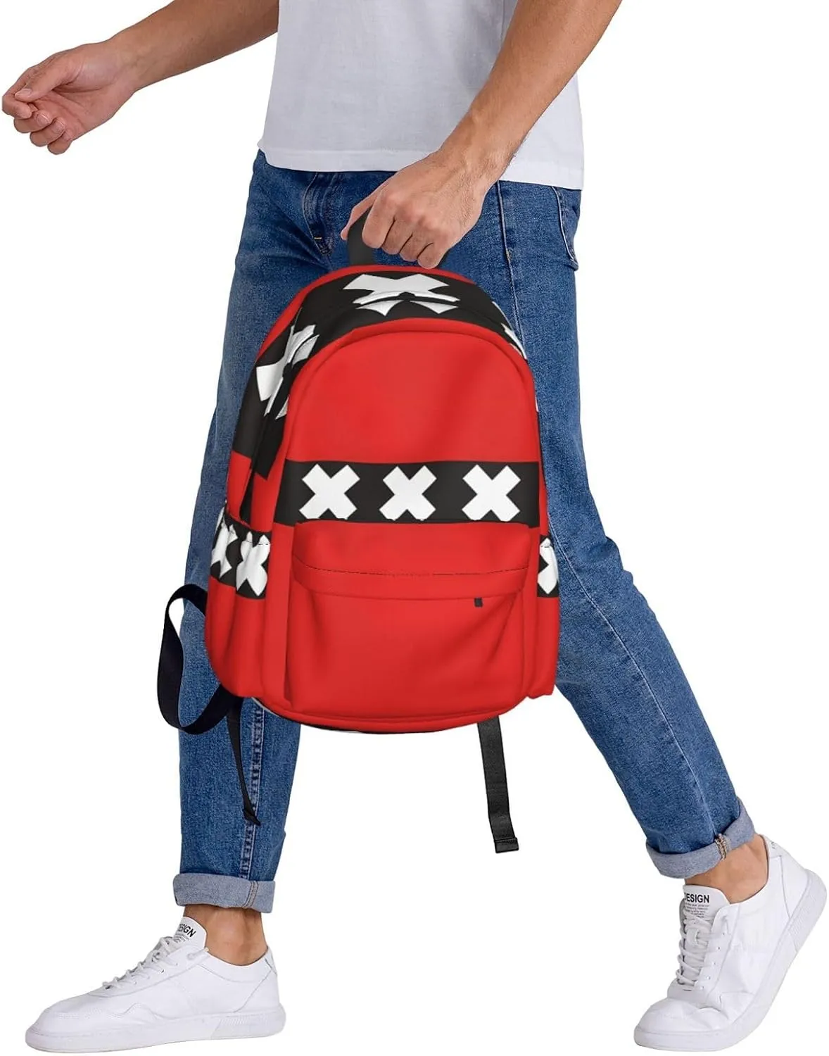 Netherlands Holland Flag Large Travel Backpack Casual Backpacks Laptop Daypack Working Rucksack Lightweight Back Pack Sports Bag with Adjustable Shoulder Strap