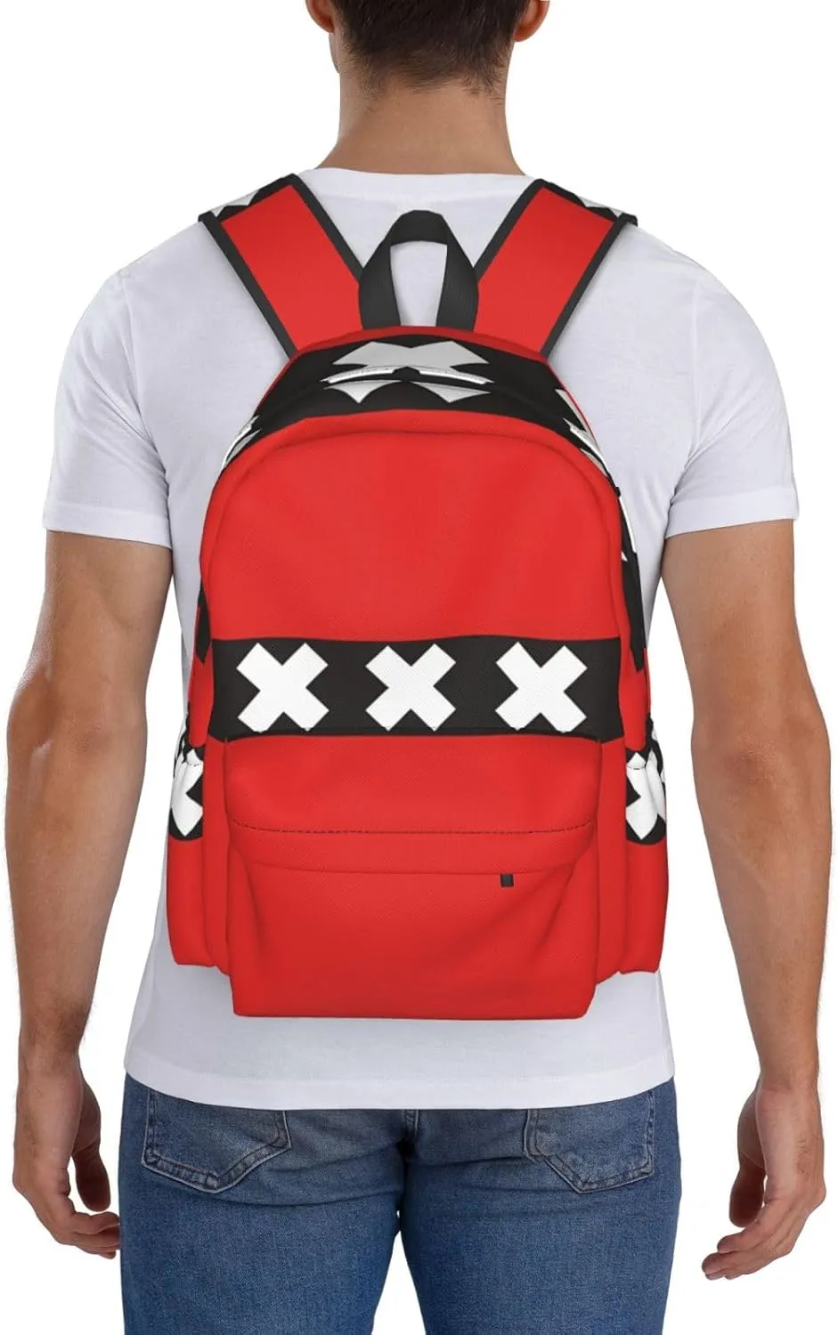 Netherlands Holland Flag Large Travel Backpack Casual Backpacks Laptop Daypack Working Rucksack Lightweight Back Pack Sports Bag with Adjustable Shoulder Strap