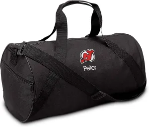 New Jersey Devils Personalized Youth Duffel Bag (Black)