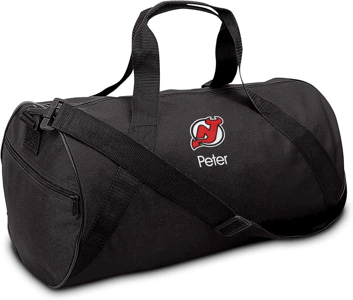 New Jersey Devils Personalized Youth Duffel Bag (Black)