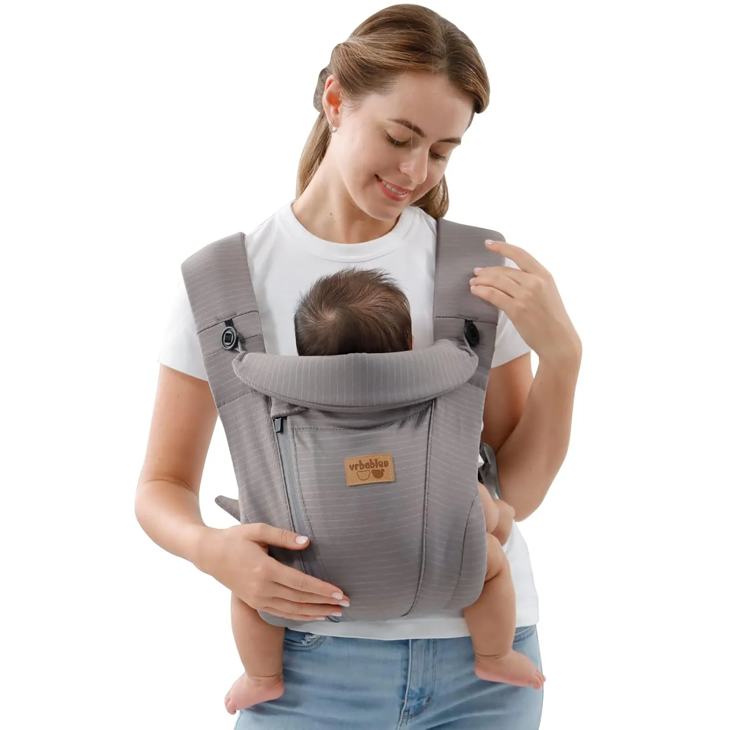 New Upgrade Ergonomic Baby Carrier Newborn Toddler Wrap Carrier,Hands Free Baby Sitting Sling,Breathable,Perfect for Infants/Chest Sling for Babies Shower Gift (Dark Grey, Classic-Without Belt)
