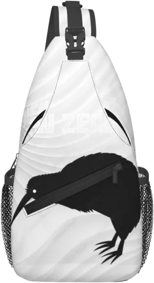 New Zealand Kiwi Bird Small Crossbody Backpack Sling Bag For Men Women Mini One Shoulder Chest Bags Gym Sport Travel Hiking Daypack