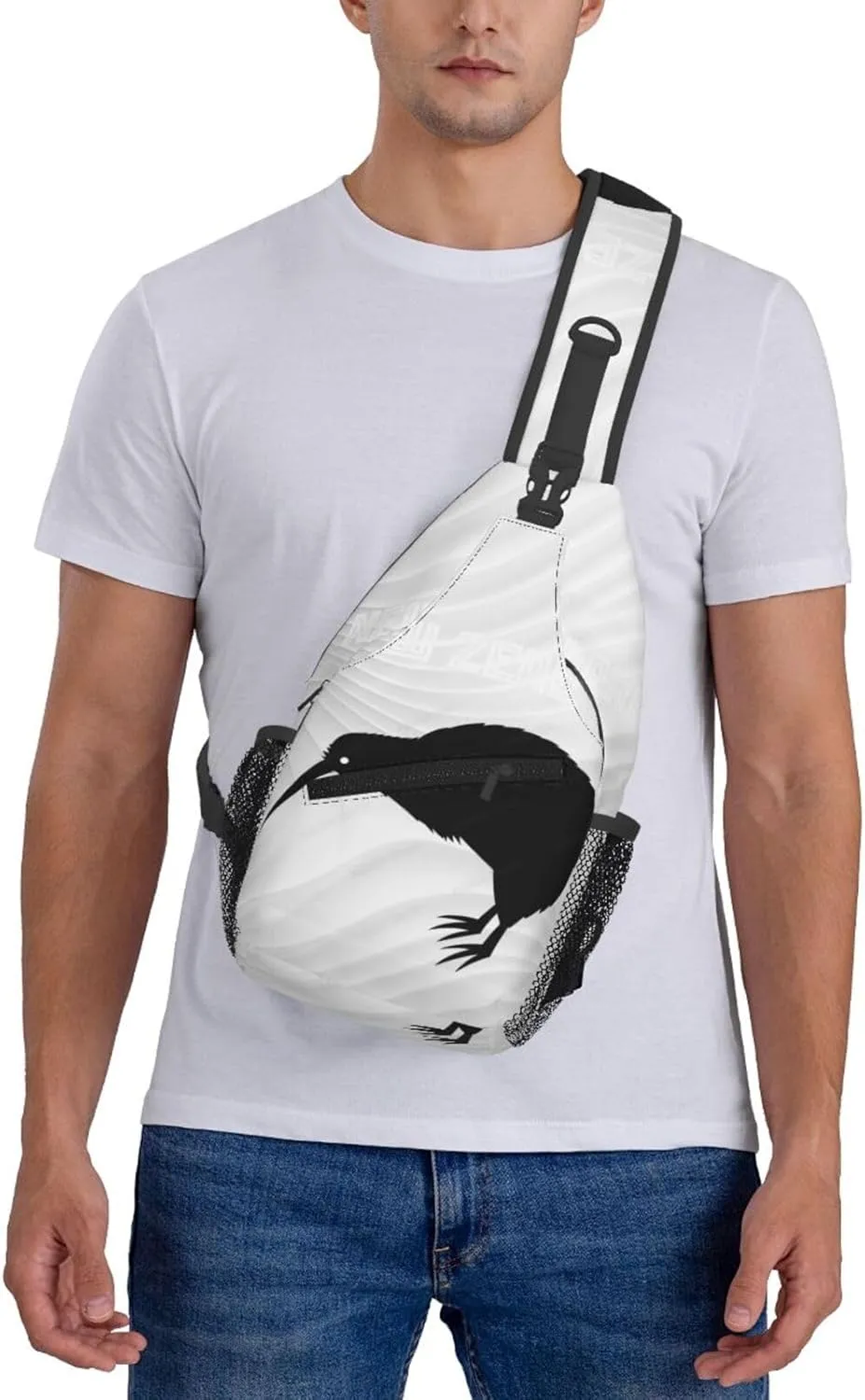 New Zealand Kiwi Bird Small Crossbody Backpack Sling Bag For Men Women Mini One Shoulder Chest Bags Gym Sport Travel Hiking Daypack