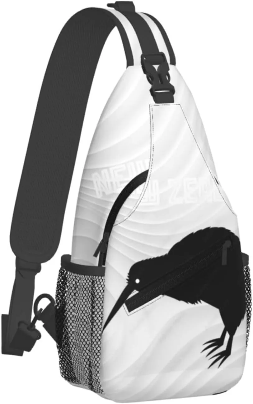 New Zealand Kiwi Bird Small Crossbody Backpack Sling Bag For Men Women Mini One Shoulder Chest Bags Gym Sport Travel Hiking Daypack