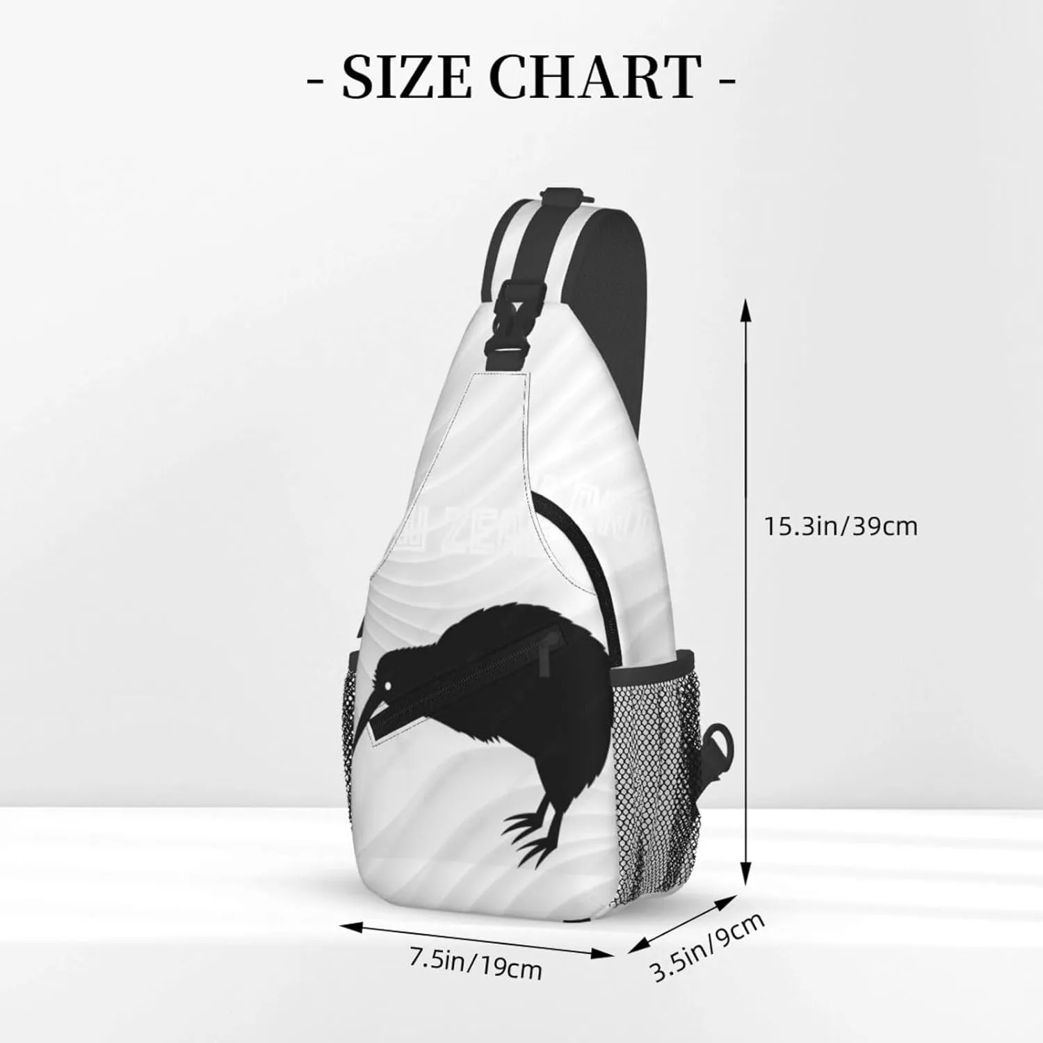 New Zealand Kiwi Bird Small Crossbody Backpack Sling Bag For Men Women Mini One Shoulder Chest Bags Gym Sport Travel Hiking Daypack