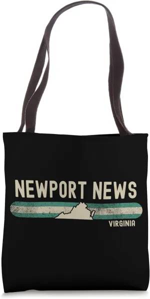 Newport News UT | Virginia | Travel & 80s Style Tote Bag