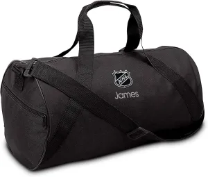NHL Shield Personalized Youth Duffel Bag (Black)