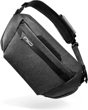 NIID CACHE H1 Hybrid Sling Bag & Duffel Bag, Large Capacity Gym Bag, Intuitive Storage Access Crossbody Shoulder Bag with Magnetic Closure for Travel Sports Buissness (Dark Grey)