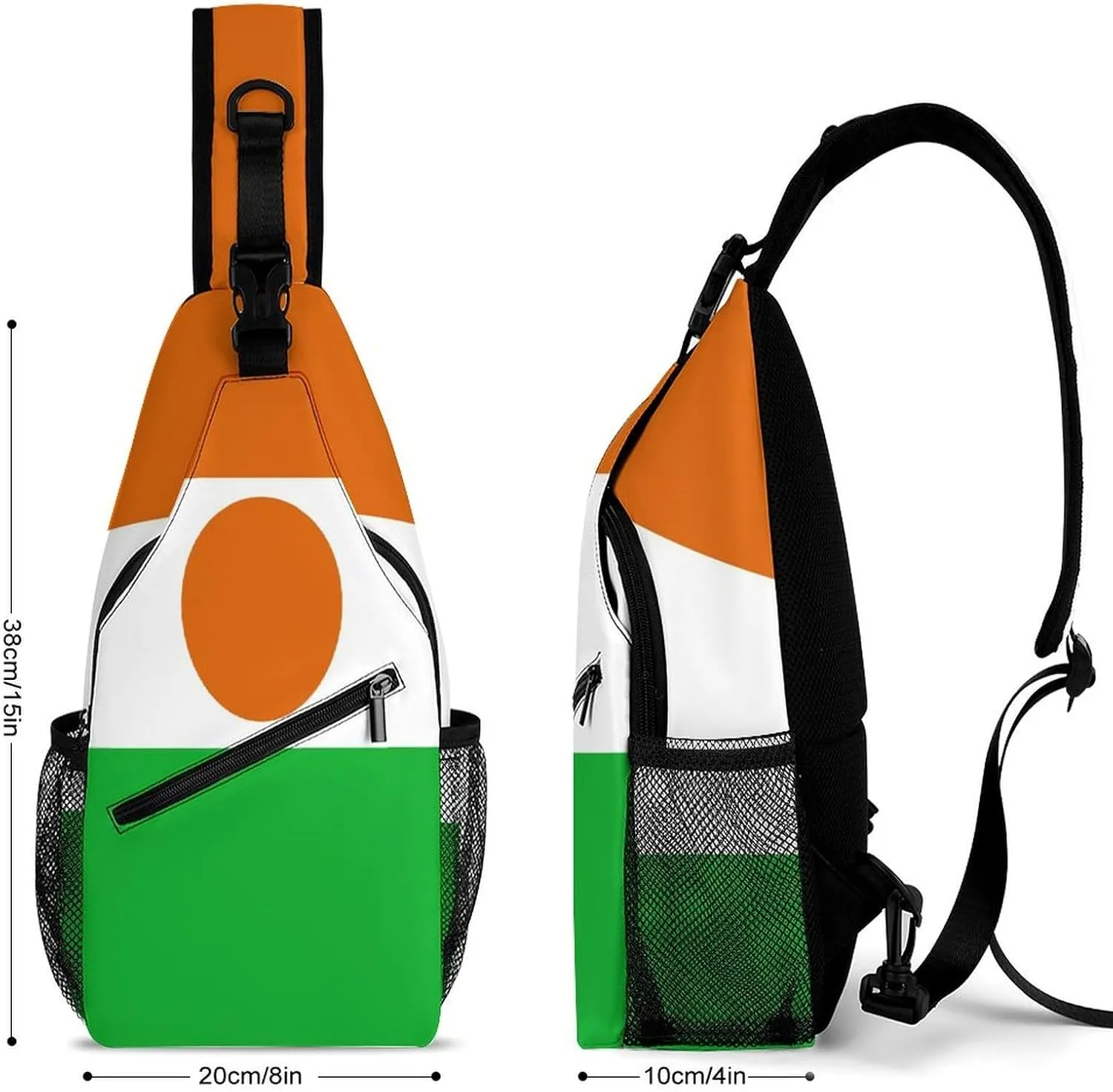 North Ossetia Flag Sling Bag Crossbody Chest Bag Shoulder Bag For Travel Hiking Cycling Camping