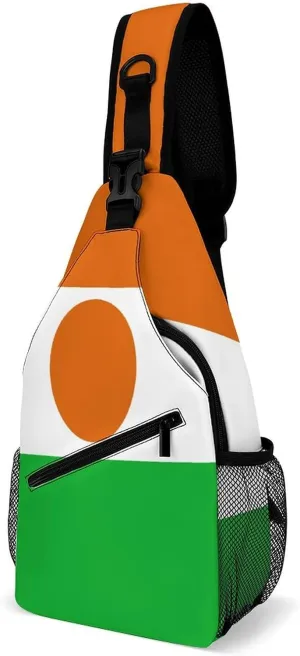 North Ossetia Flag Sling Bag Crossbody Chest Bag Shoulder Bag For Travel Hiking Cycling Camping