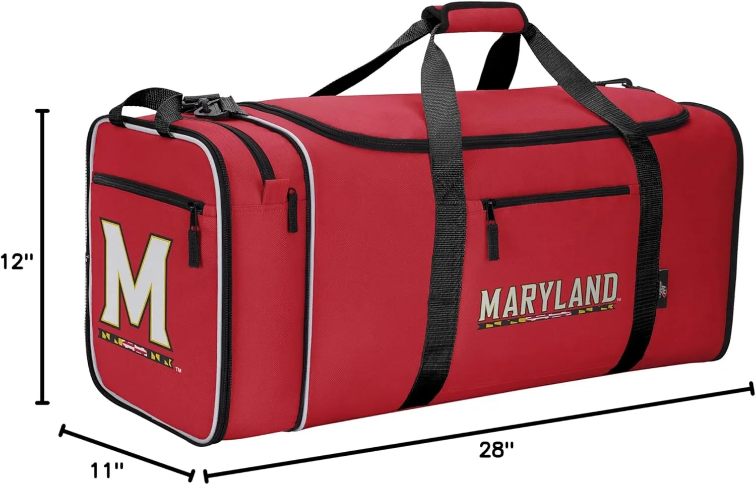 Northwest NCAA Maryland Terrapins Unisex-Adult "Steal" Duffel Bag, 28" x 11" x 12", Steal