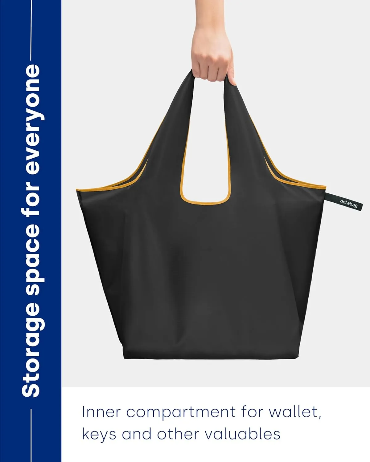 Notabag Tote Bag – Foldable tote bag made from recycled PET – lightweight & water resistant tote bag