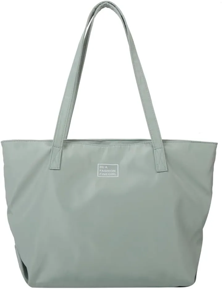 Nylon Tote Bag for Women Waterproof Shoulder Handbag with Zipper