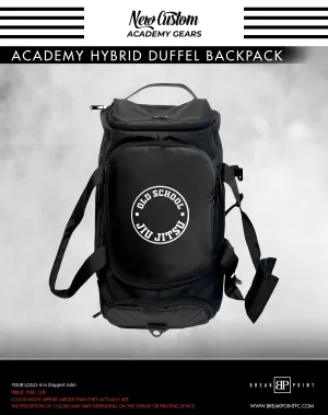 Old School Jiu Jitsu Academy Hybrid Duffel Backpack #772