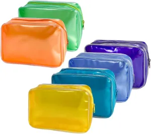 ONEART 6 Pcs Makeup Bag Small Portable Organizing Cosmetic Bag Waterproof Travel Toiletry Carry Pouch with Zipper, Set 2