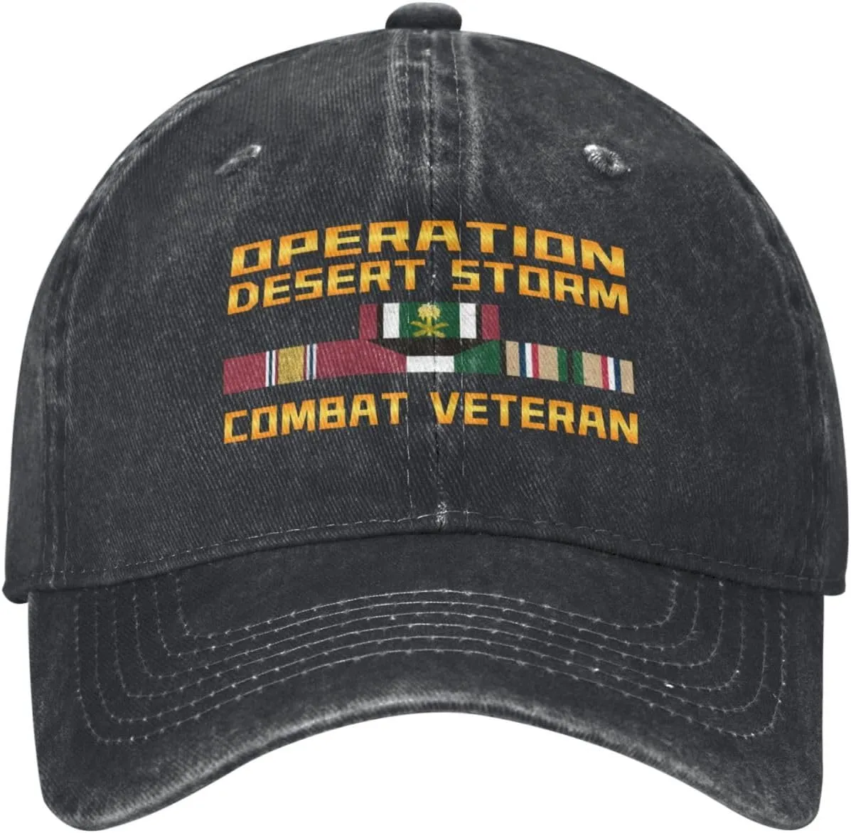 Operation Desert Storm Combat Veteran Hat Baseball Cap Adjustable Dad Hats Gift for Men Women Outdoor Activities Black9