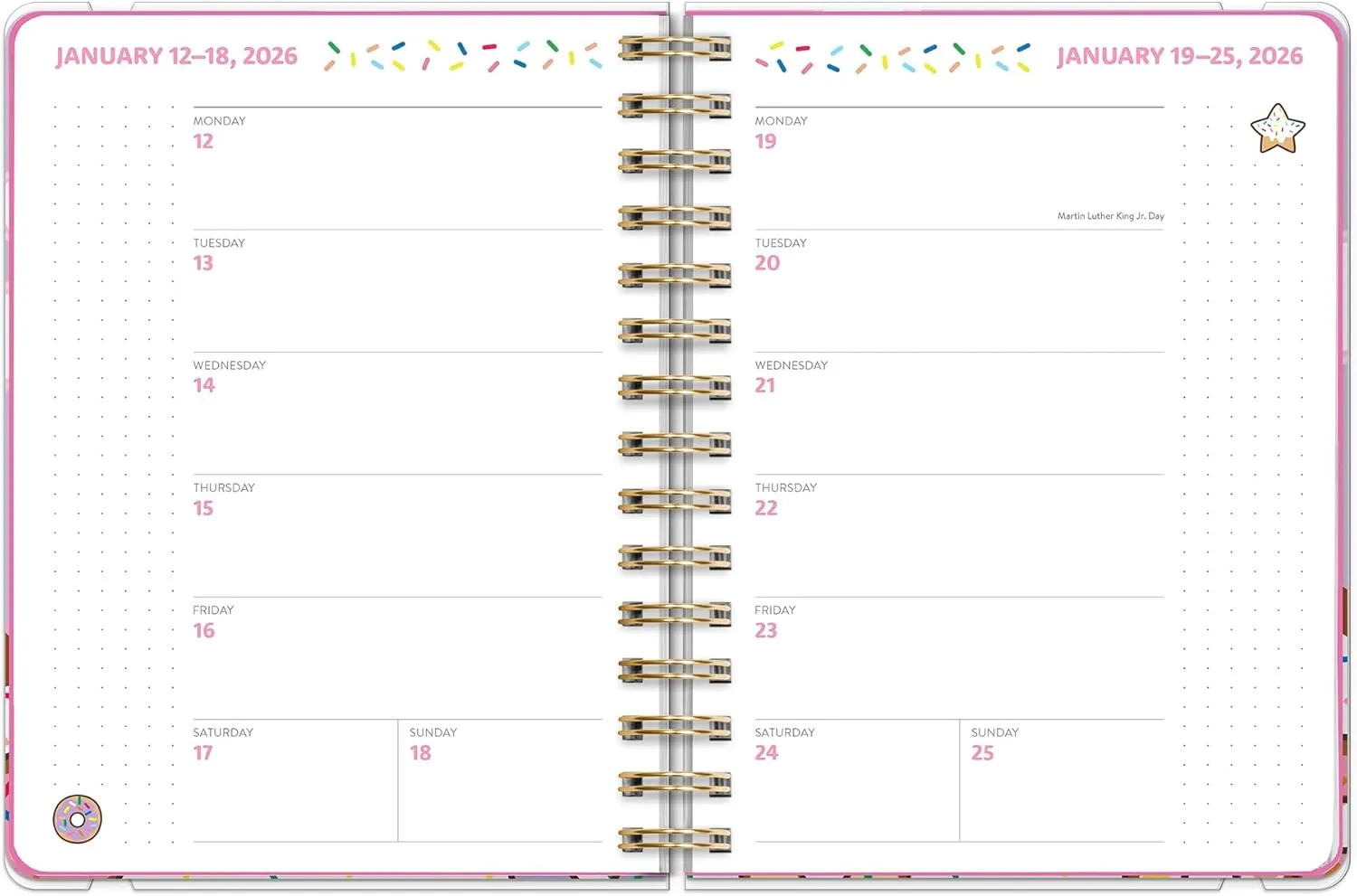 Orange Circle Studio Academic Planner 2026, Tokidoki, Deluxe Compact Flexi Planners, 17-Month Bound Weekly & Monthly Planner Organizer For School or Work, with Stickers & Notes Pages