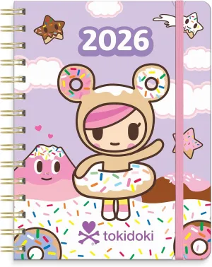Orange Circle Studio Academic Planner 2026, Tokidoki, Deluxe Compact Flexi Planners, 17-Month Bound Weekly & Monthly Planner Organizer For School or Work, with Stickers & Notes Pages