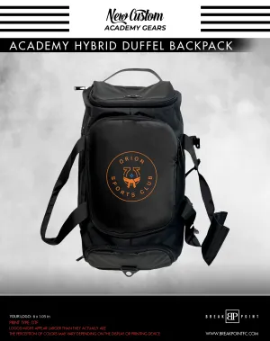 Orion Sports Club Academy Hybrid Duffel Backpack #981