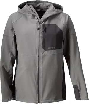 Orvis Pro LT Softshell Hoodie for Men - Athletic Shell Jacket with DWR Finish, Breathable, Full-Zip, Adjustable Hem, Pockets