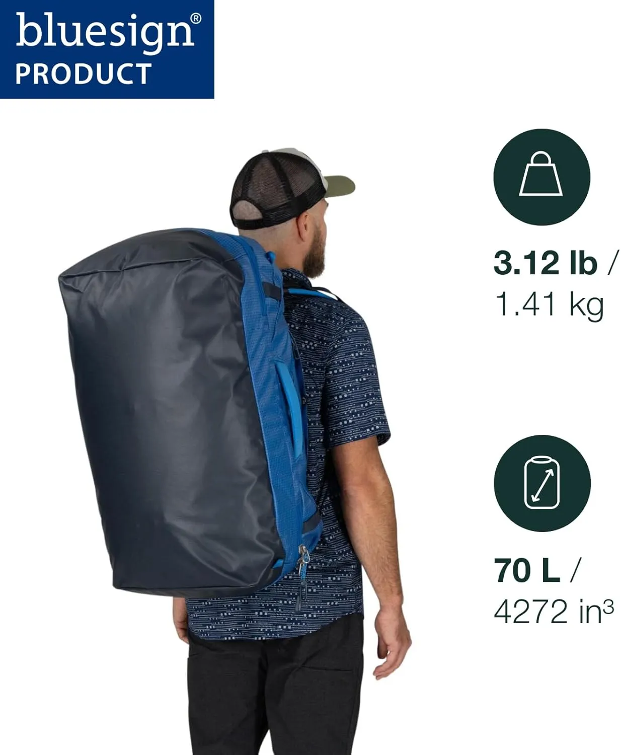 Osprey Transporter Squffel - Durable, Square Split Travel Duffel Bag