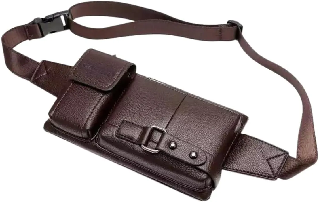 Outdoor Sports Waist Bag Portable Storage Fanny Pack for Running Travel and Work Durable PU Material Multi Functional Design for Phone Keys and Essentials