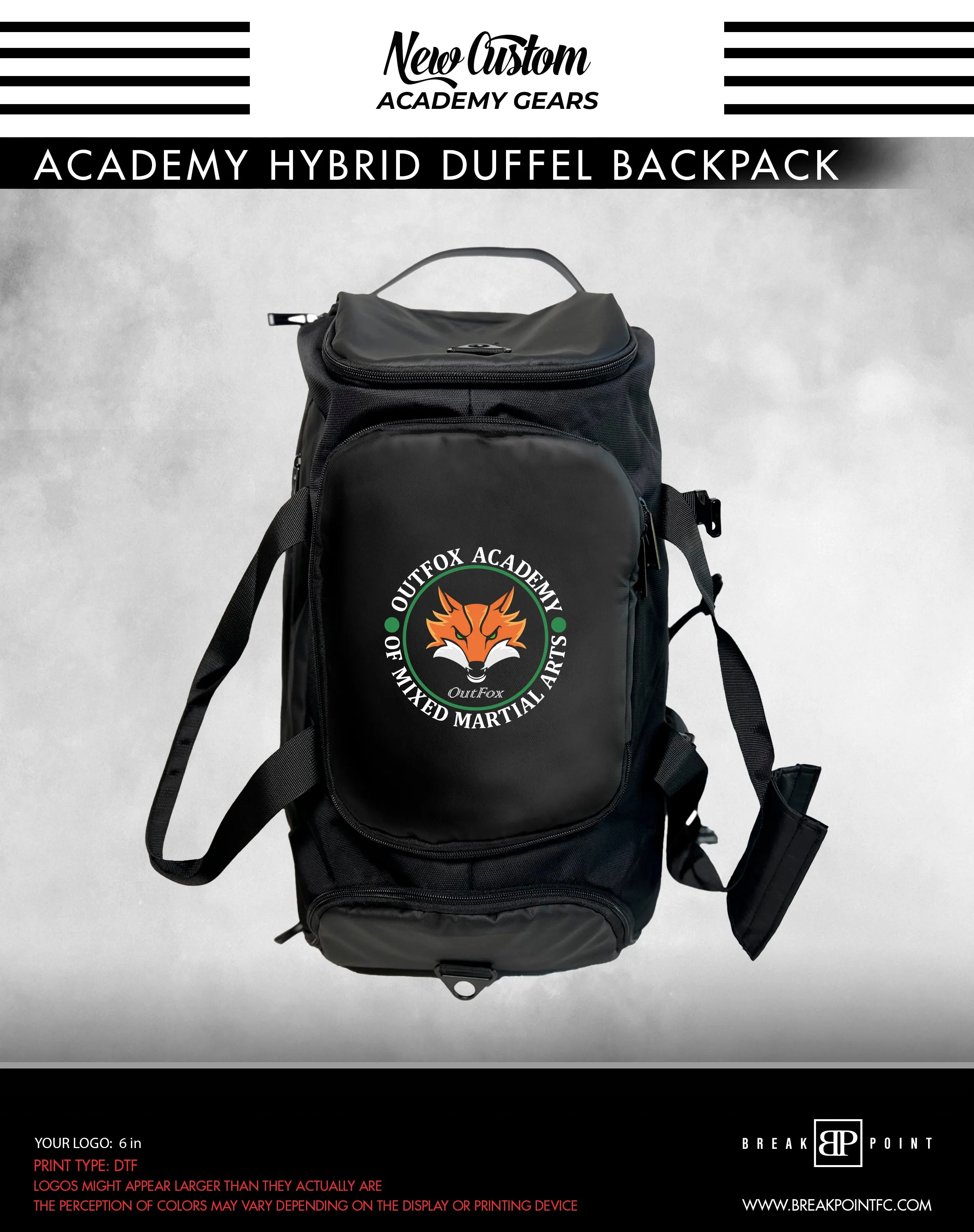 Outfox Academy Hybrid Duffel Backpack #192