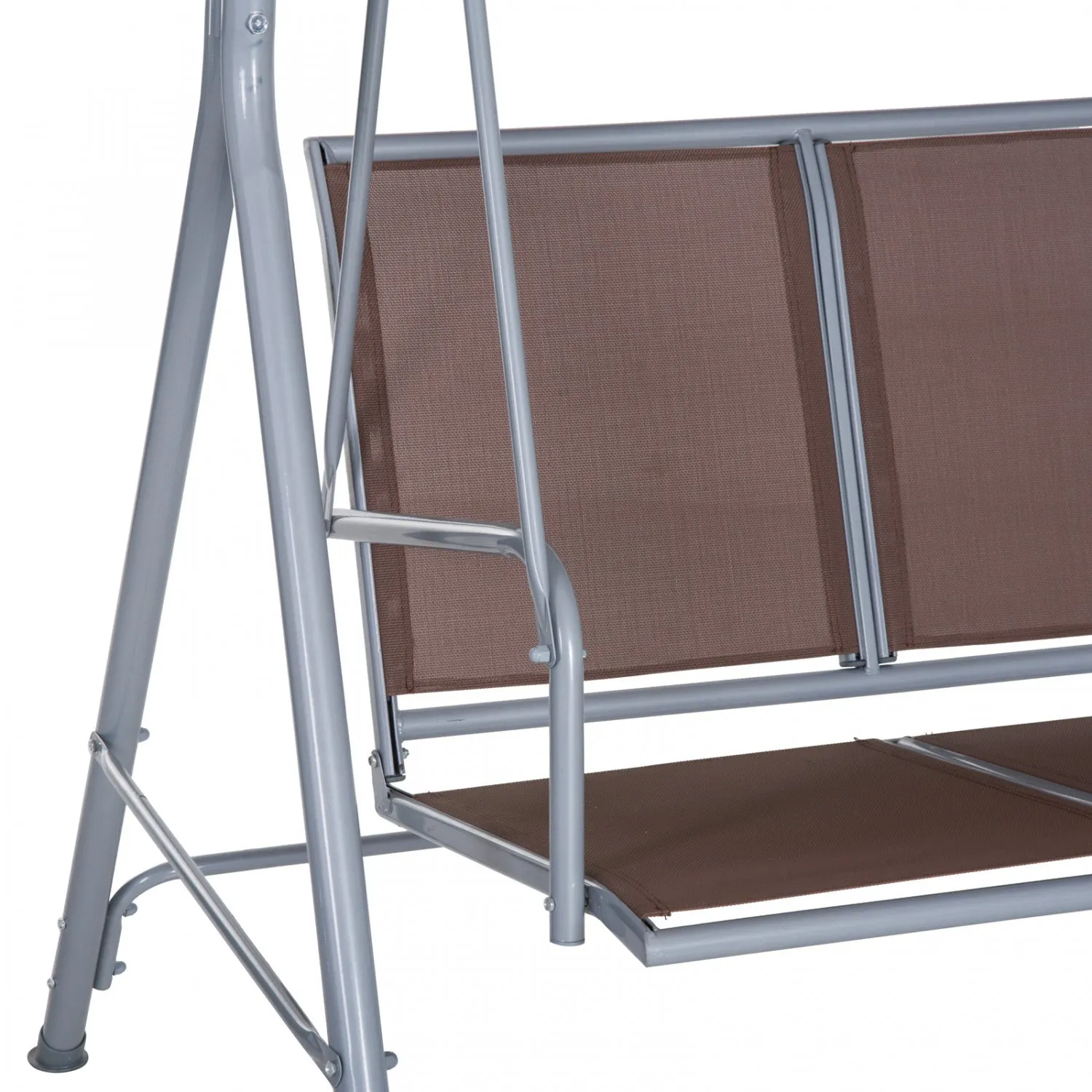 Outsunny 3-seater Patio Swing, Outdoor Swing Chair, A Frame Porch Swing With Canopy Garden Hammock G|Outsunny Cadre En Forme A 3 Places Exterieur Balancoire Jardin Hamac Porche Planeur Lit Fronde Siege