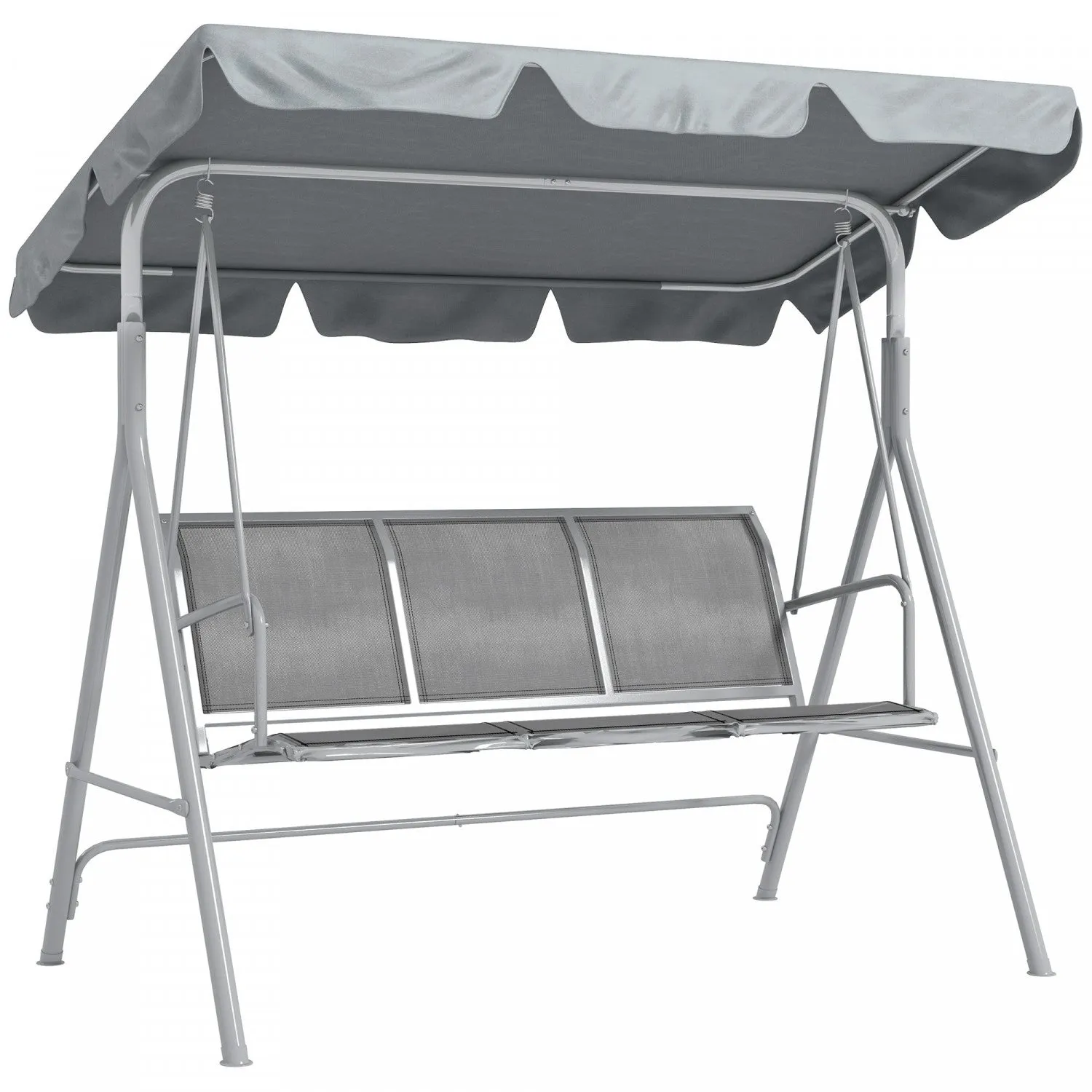 Outsunny 3-seater Patio Swing, Outdoor Swing Chair With Canopy For Garden|Outsunny Balancoire De Patio 3 Places, Chaise Exterieure D'oscillation