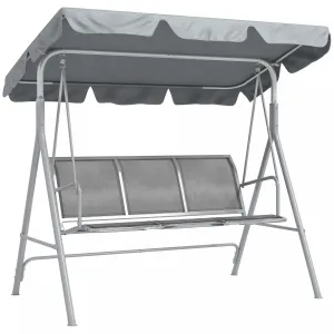 Outsunny 3-seater Patio Swing, Outdoor Swing Chair With Canopy For Garden|Outsunny Balancoire De Patio 3 Places, Chaise Exterieure D'oscillation
