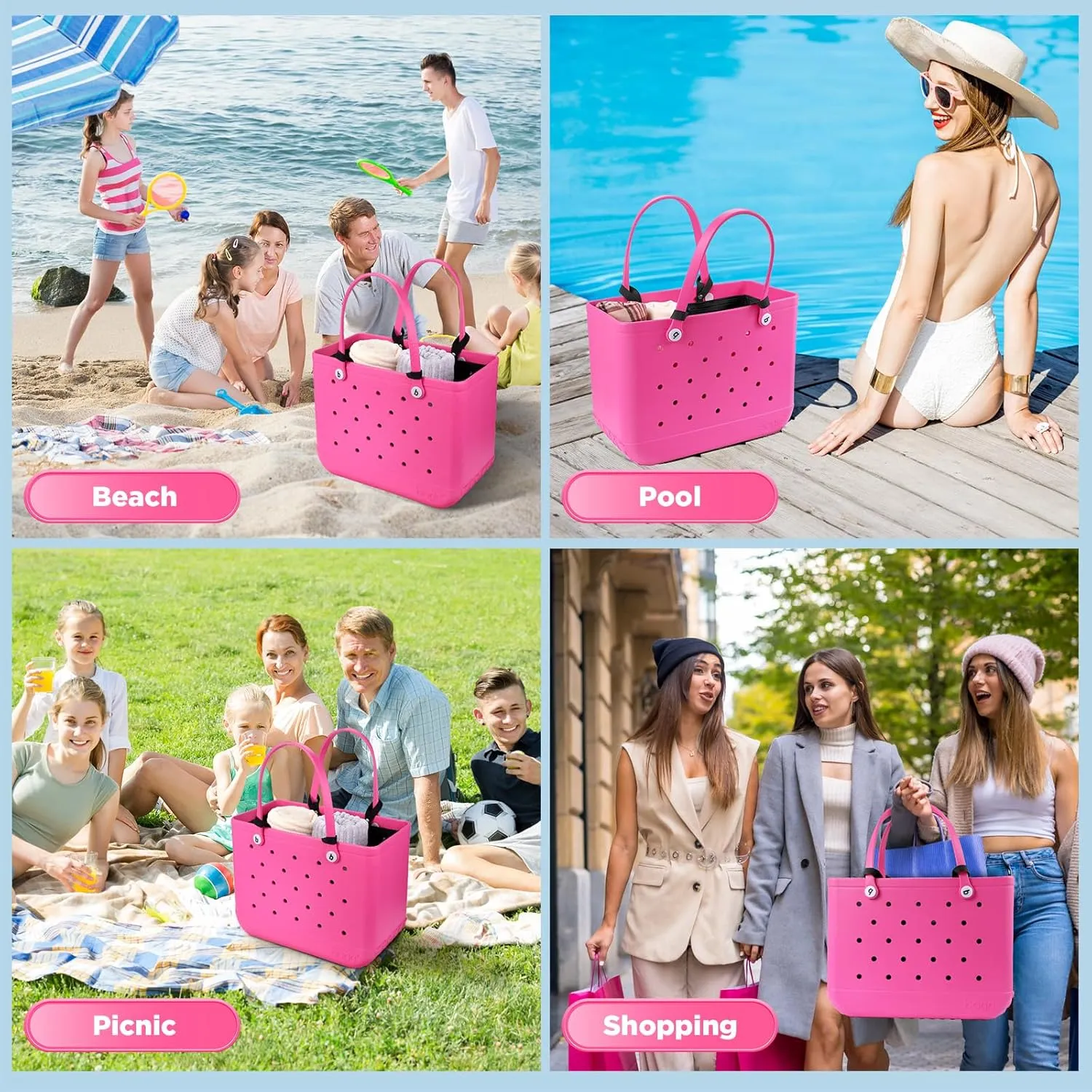 OUTXE Beach Bag Organizer Compatible with X Large Bogg Bag Accessories Inserts, Lightweight Mesh Insert Divider Pouch for Original XL Bogg Bags, Beach Tote Bags Insert for Organizing