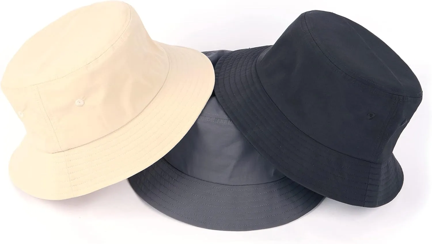 Oversize XXL Quick Dry Bucket Sun Hat,Water Repellent Fisherman Hats,Lightweight Summer Travel Hat with Detachable Chin Strap