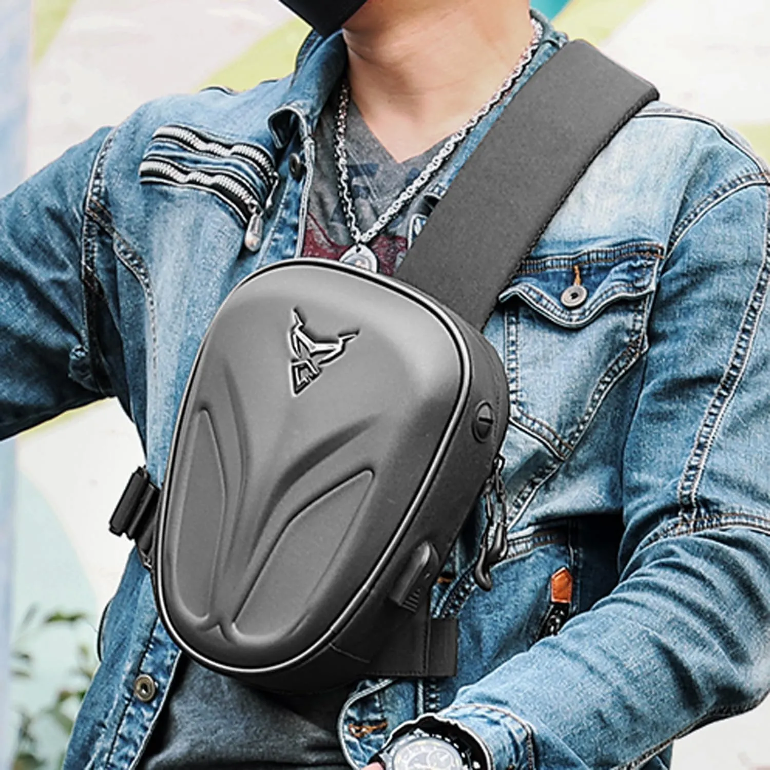 Oxford Sling Bag Backpack Crossbody Chest Pack for Men Women