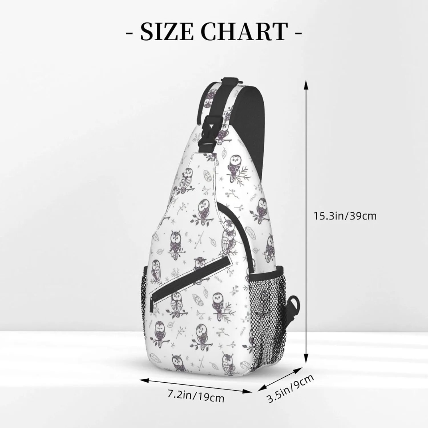 Parrots On Branches Print Crossbody Sling Backpack Sling Bag Travel Hiking Chest Bag Daypack