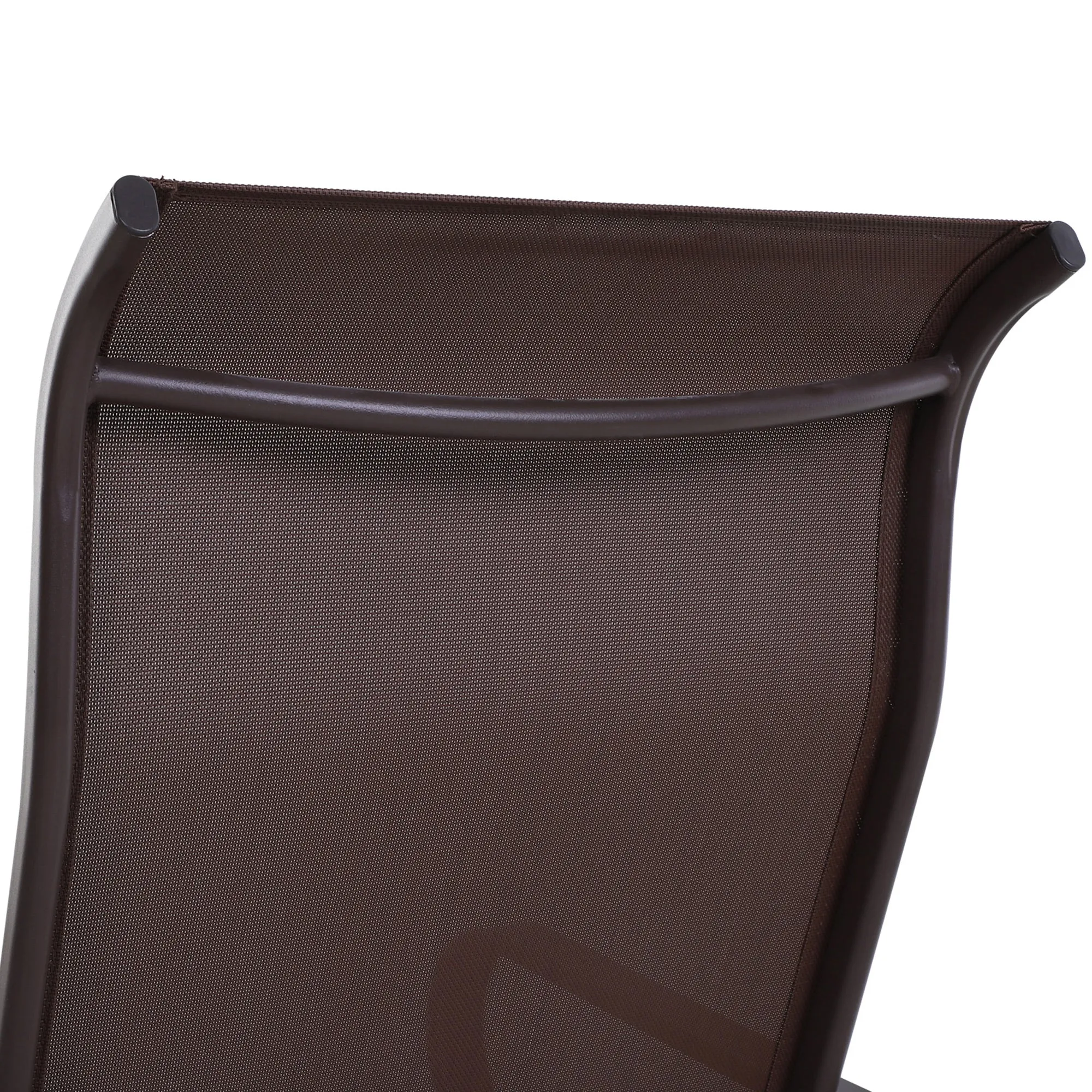 Patio Glider with Breathable Mesh Fabric, Outdoor Glider Chair, Garden Rocking Gliding Seat for Patio, Yard, Porch, Brown