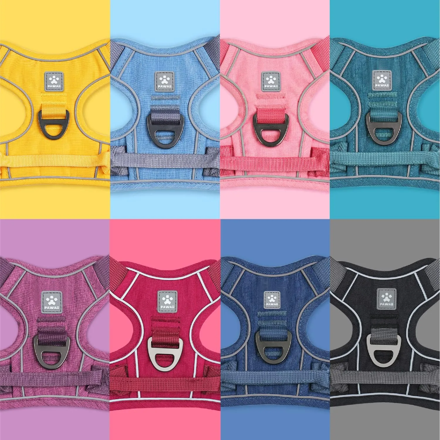 Pawaii Dog Harness for Small Dogs No Pull, No Pull Dog Harness with Pet ID Tag, No Choke Front Clip Harness Dog, Adjustable Soft Padded Pet Vest with Easy Control Handle