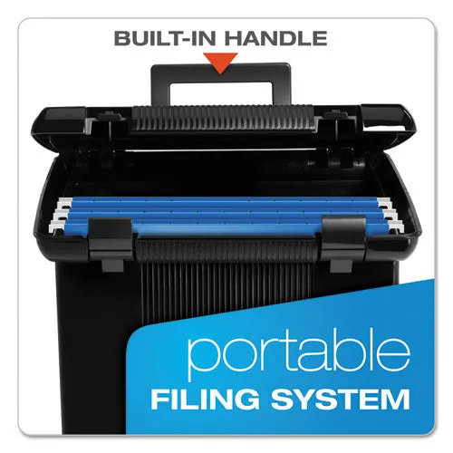 Pendaflex® Portable File Boxes, Letter Files, 13.88" X 14" X 11.13", Black