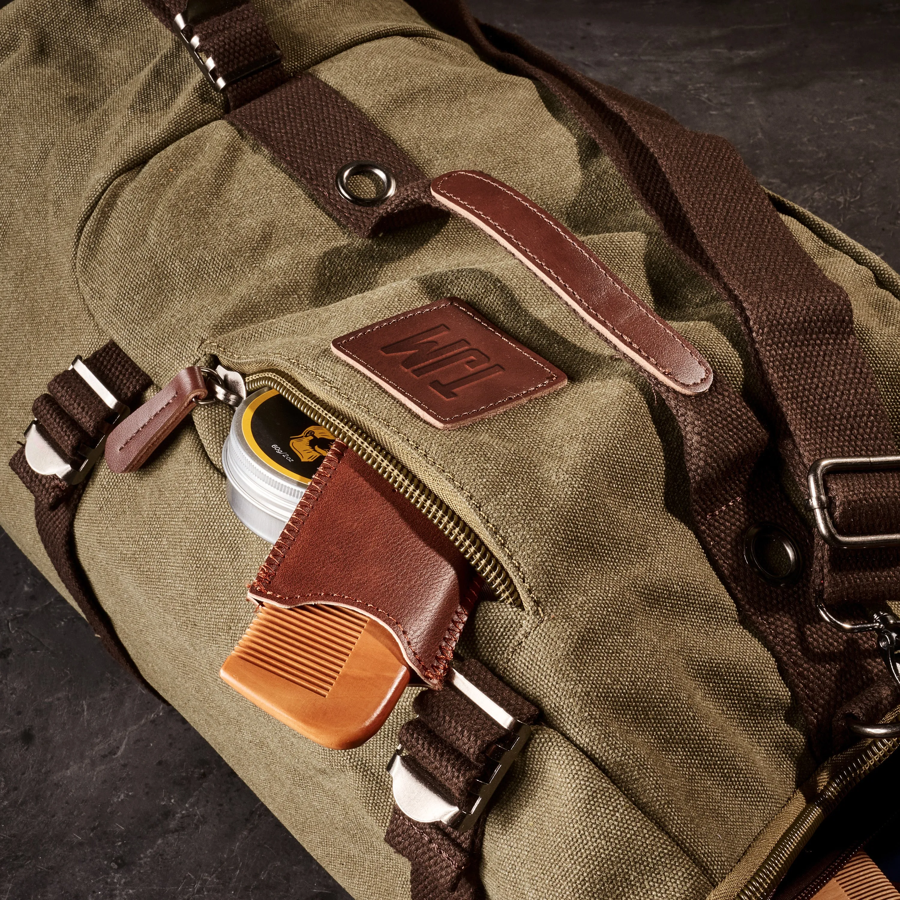 Personalized Backpack Duffel Bag - Hunter Green