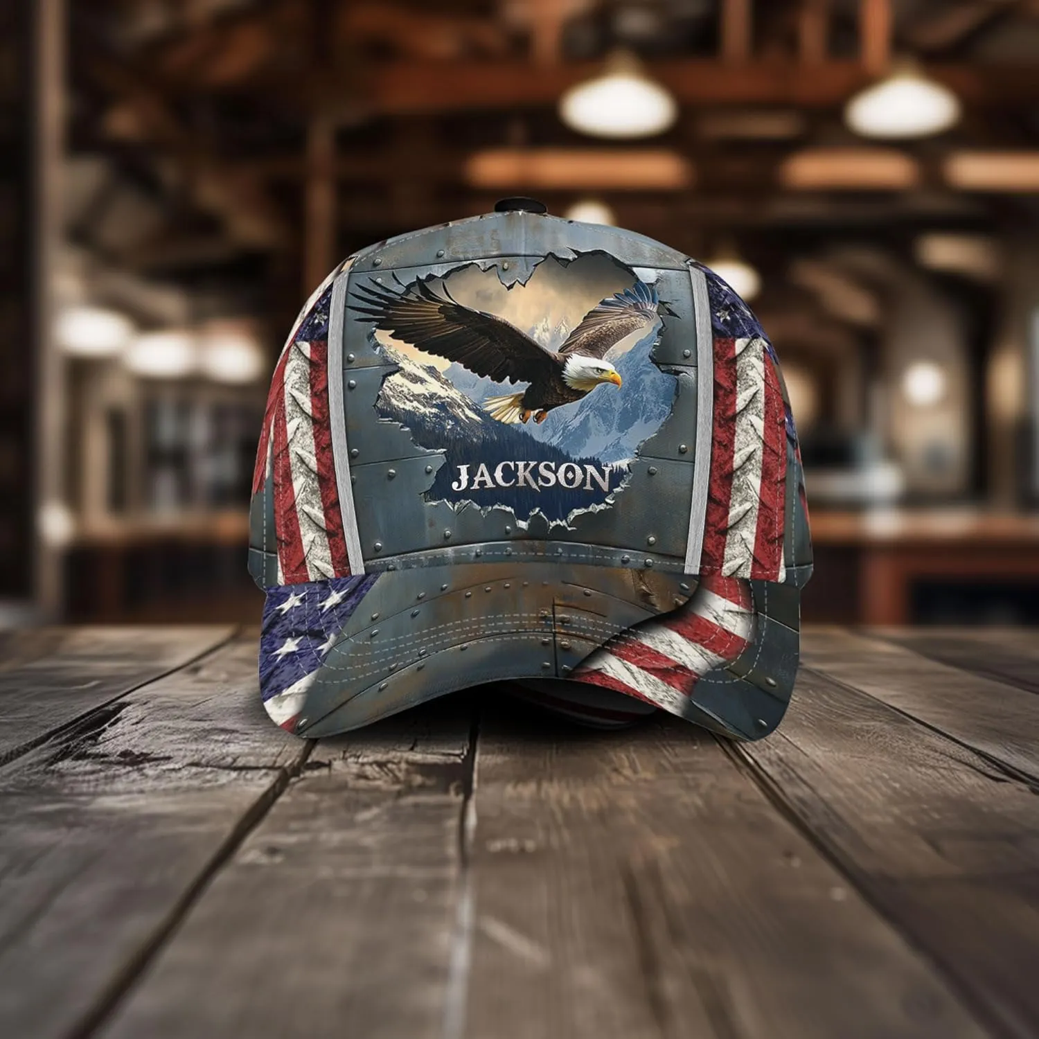 Personalized Eagle Baseball Cap, Eagle Hat, Adjustable Custom Name Men's Hat, Outdoor Birthday Gift for Dad, Father Day