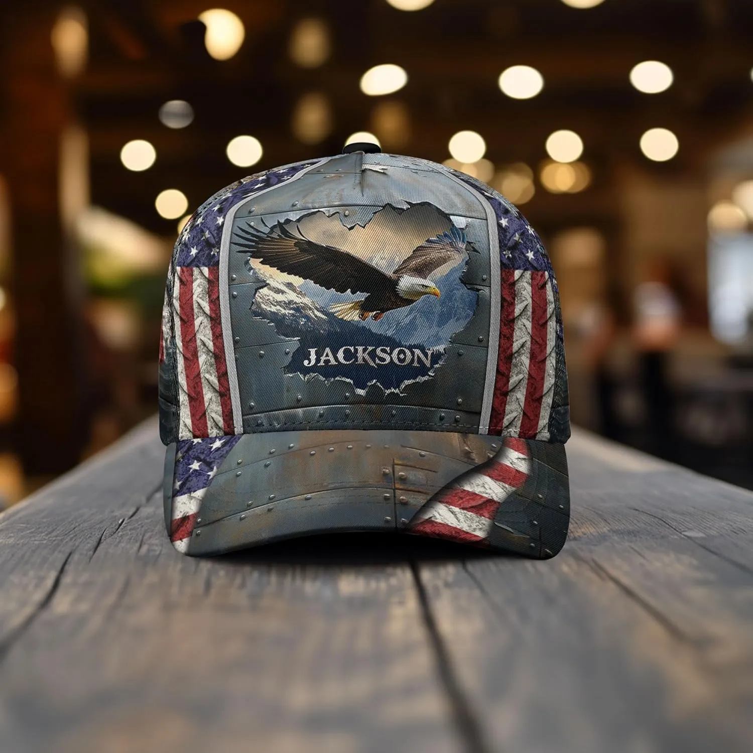 Personalized Eagle Baseball Cap, Eagle Hat, Adjustable Custom Name Men's Hat, Outdoor Birthday Gift for Dad, Father Day