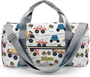 Personalized Gift Duffel Bag Blue Flag FUN Truck Travel in Style: Trendy Bags for Sport and Leisure