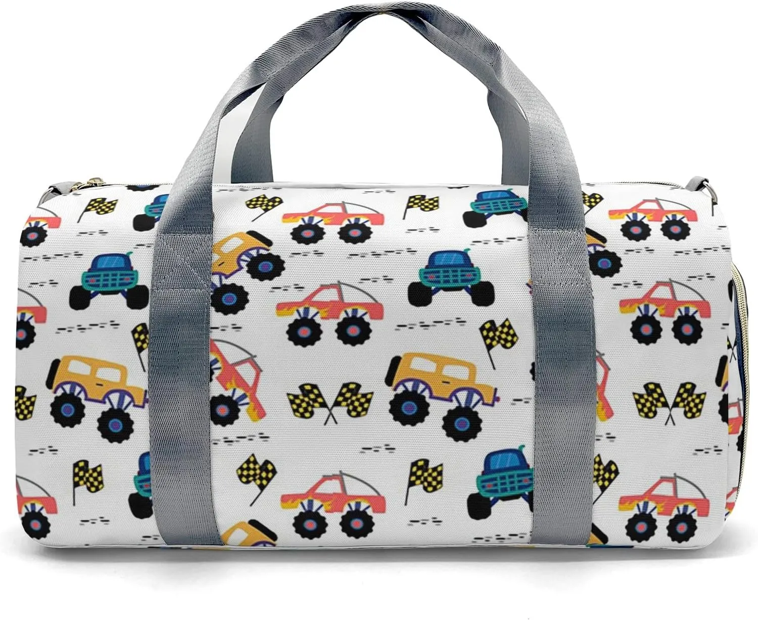 Personalized Gift Duffel Bag Blue Flag FUN Truck Travel in Style: Trendy Bags for Sport and Leisure