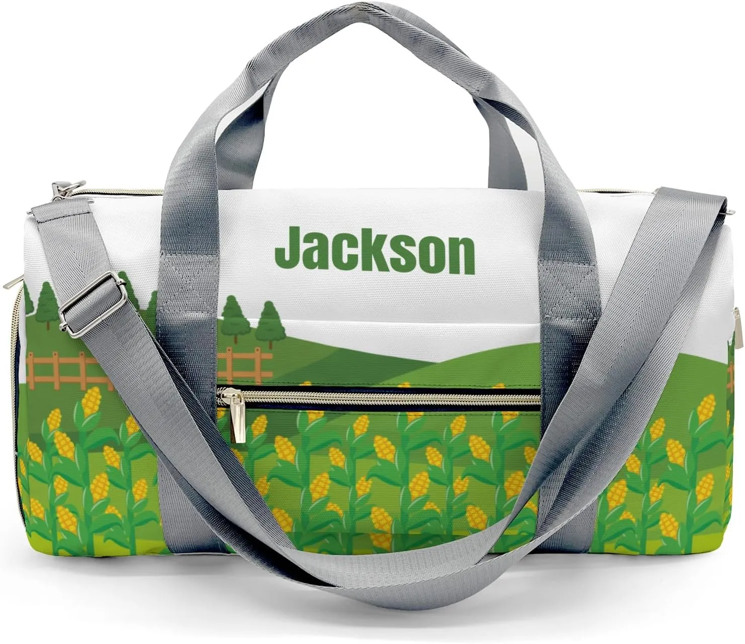 Personalized Gift Duffel Bag Farm Life Chicken Corn Travel in Style: Trendy Bags for Sport and Leisure