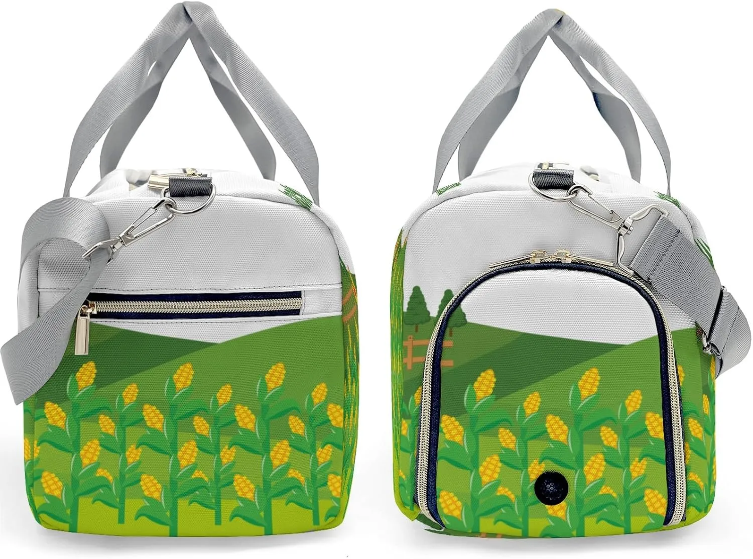 Personalized Gift Duffel Bag Farm Life Chicken Corn Travel in Style: Trendy Bags for Sport and Leisure