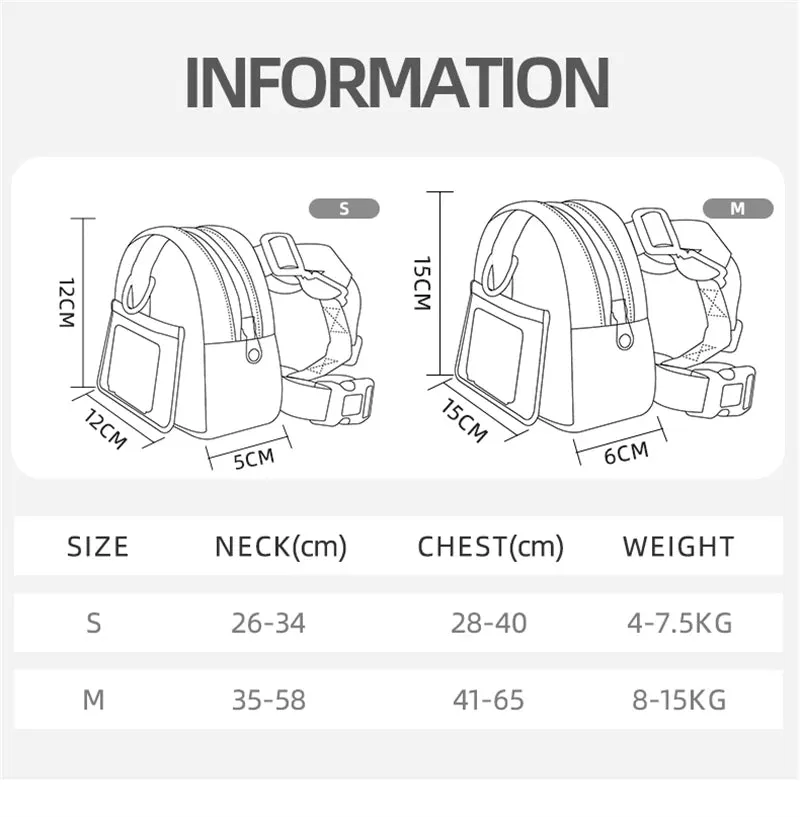 Pet Backpack With Harness Collar