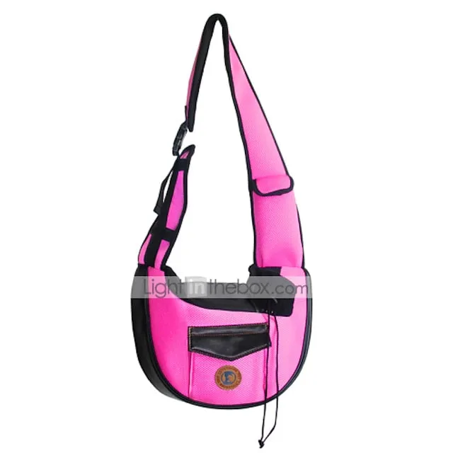 pet sling, small pets puppy dog cat sling carrier bag hands-free with adjustable padded strap front pouch single shoulder bag carrying tote for outdoor walking (grey)
