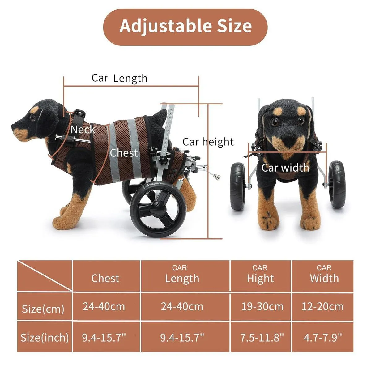 Pet Supplies Recovery Leash Assistance Car for Small and Medium Disabled Pets