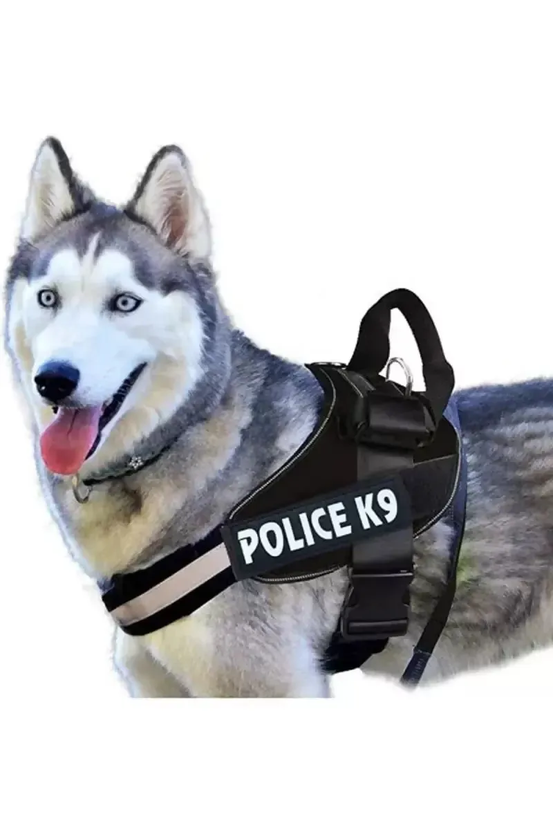 Petshop7 Police K9 Dog Harness (Small)- Red