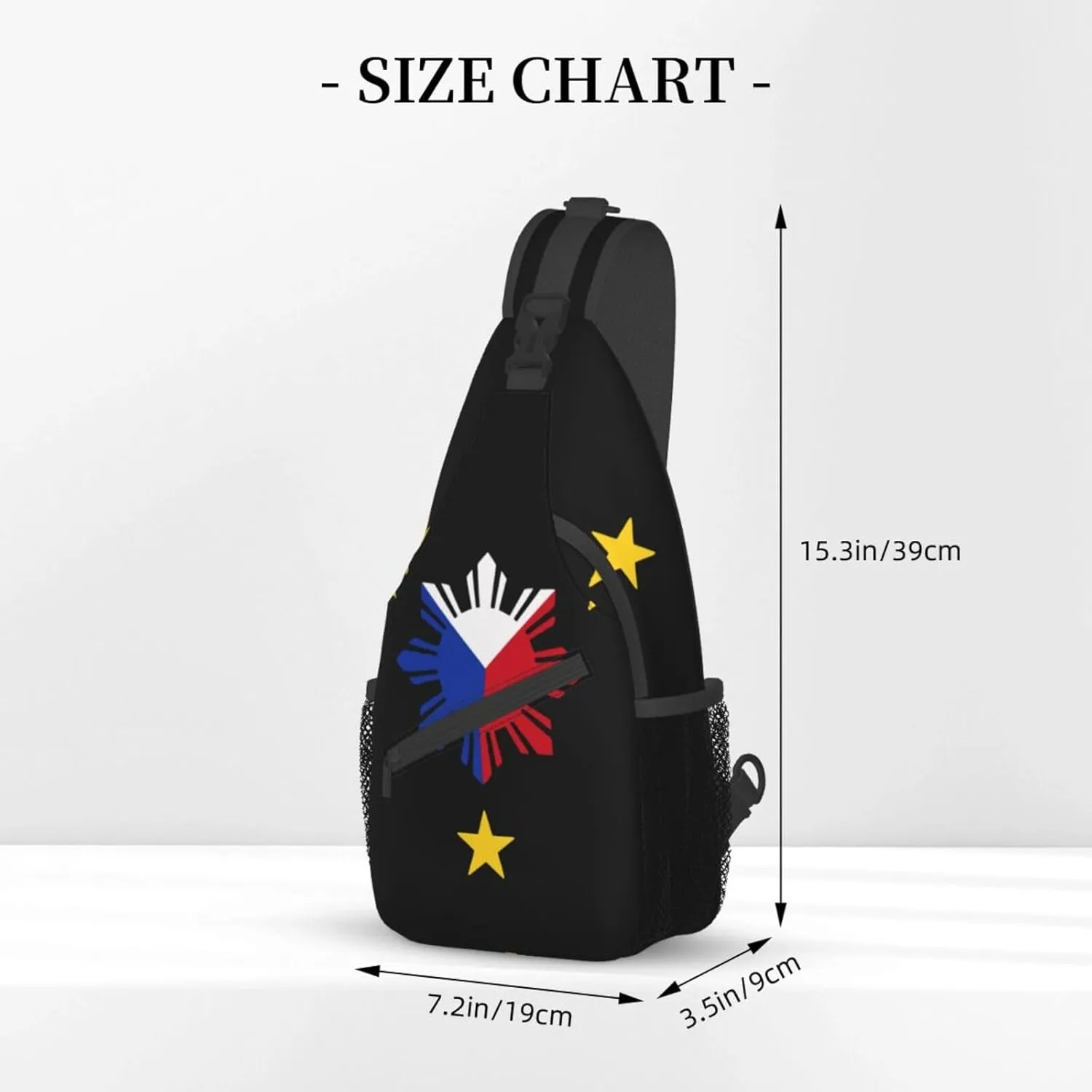 Philippines Flag Crossbody Bag Philippines Shoulder Bag Backpack Filipinos Sling Bag Chest Casual Daypack for Outdoor