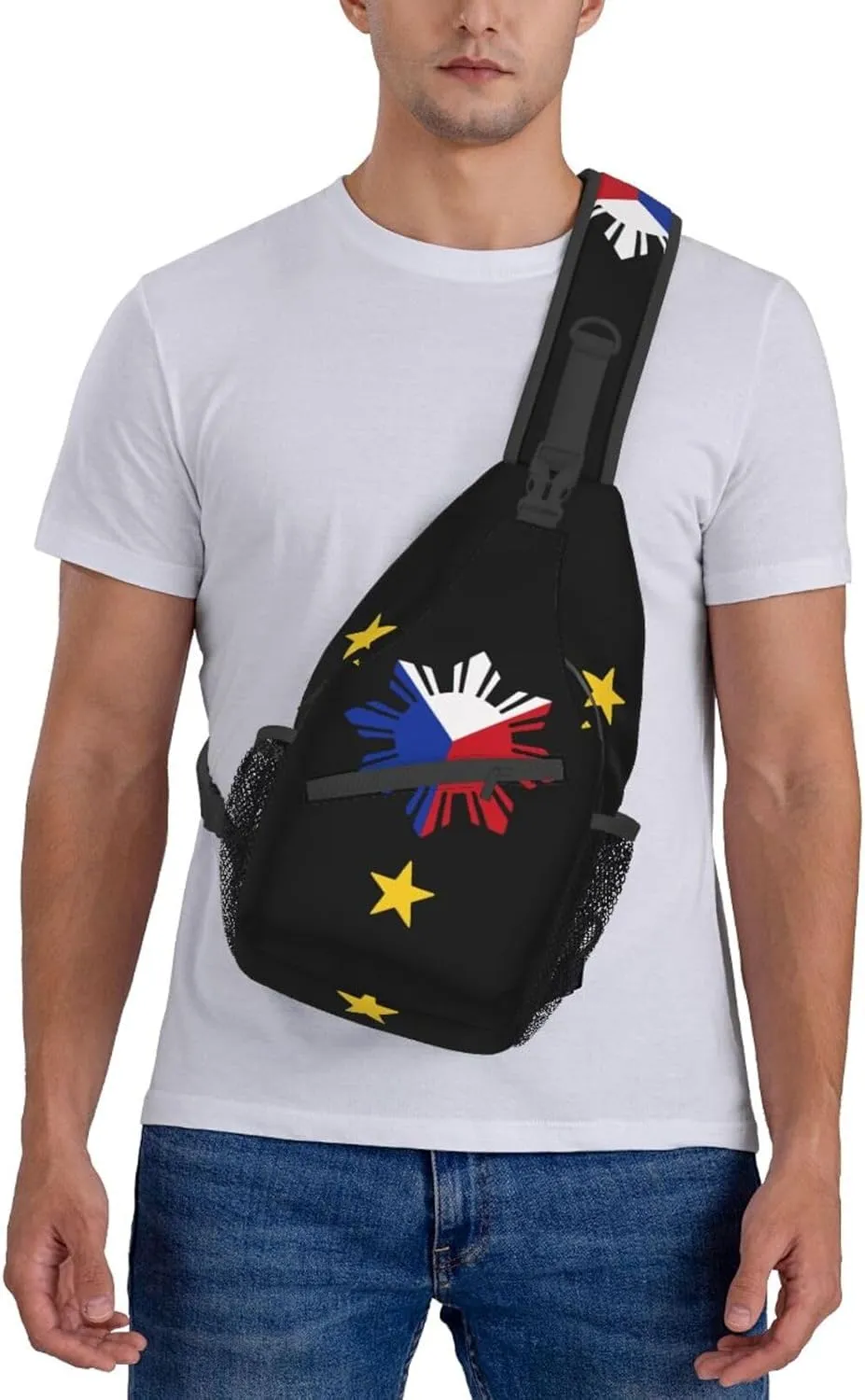 Philippines Flag Crossbody Bag Philippines Shoulder Bag Backpack Filipinos Sling Bag Chest Casual Daypack for Outdoor